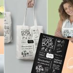 Création graphique, flyer, moonboard, Epicerie Bio