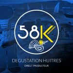 Création de l'identité visuelle 58K, dégustation d'huitres direct producteur (56-Bretagne)