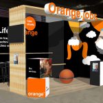Design d'espace : Aménagement des stands (Un concept déclinable sur plusieurs formats de stands) pour Orange Jobs,