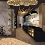 Design d'intérieur : Aménagement de la chocolaterie Les Petits Chocolats maison, boulogne billancourt, hauts-de-seine, design du meuble comptoir