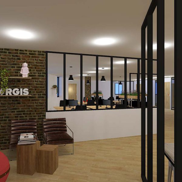 Design d'intérieur : Aménagement des bureaux pour RGIS, Malakoff, hauts de Seine, 600m2. Optimisation des espaces de travail, Création d’espaces collaboratifs, Conception d’espaces professionnels,