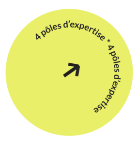 4 pôles d'expertise : Design d'espace - Design graphique - Identité visuelle - Design web